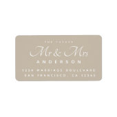 Chic Script Future Mr. Wedding Address Adressaufkleber (Vorne)