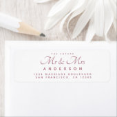 Chic Script Future Mr. Wedding Address Label (Insitu)