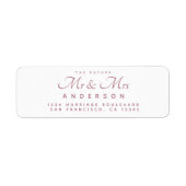 Chic Script Future Mr. Wedding Address Label (Vorne)