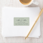 Chic Script Future Mr. Wedding Address Label Adressaufkleber (Insitu)