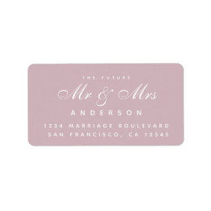 Chic Script Future Mr. Wedding Address Label Adressaufkleber
