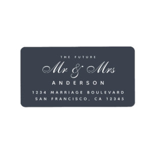 Chic Script Future Mr. Wedding Address Label Adressaufkleber