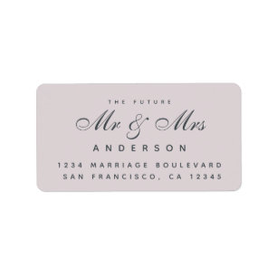 Chic Script Future Mr. Wedding Address Label Adressaufkleber