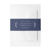 Chic Script Future Mr. Wedding Date Dark Blue Einladungsbanderole (Vorderseite Beispiel)