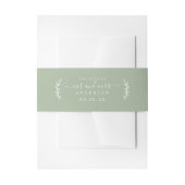 Chic Script Future Mr. Wedding Date Green Einladungsbanderole (Vorderseite Beispiel)