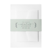 Chic Script Future Mr. Wedding Date Green Einladungsbanderole (Vorderseite Beispiel)