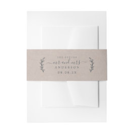 Chic Script Future Mr. Wedding Date Kraft Einladungsbanderole
