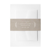 Chic Script Future Mr. Wedding Date Kraft Einladungsbanderole (Vorderseite Beispiel)
