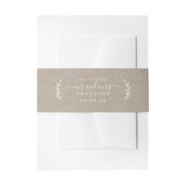 Chic Script Future Mr. Wedding Date Kraft Einladungsbanderole