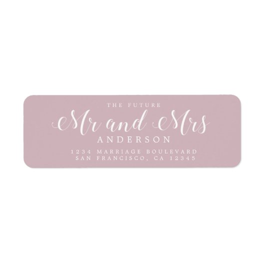 Chic Script Future Mr. Wedding Rücksendeadresse (Vorne)