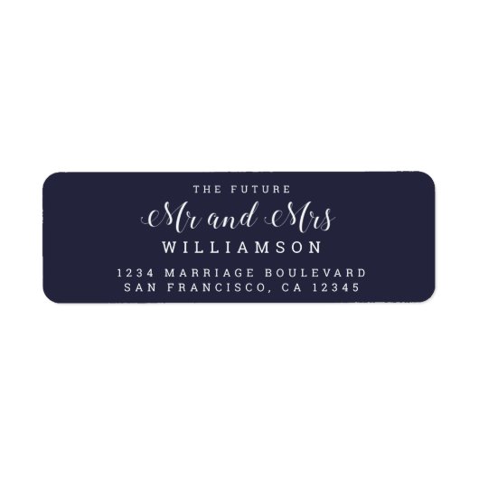 Chic Script Future Mr. Wedding Rücksendeadresse (Vorne)