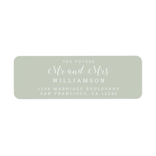 Chic Script Future Mr. Wedding Rücksendeadresse (Vorne)