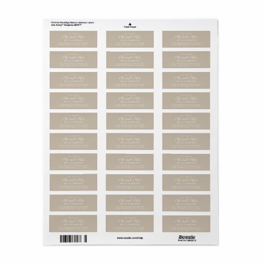 Chic Script Future Mr. Wedding Rücksendeadresse (Vorne)