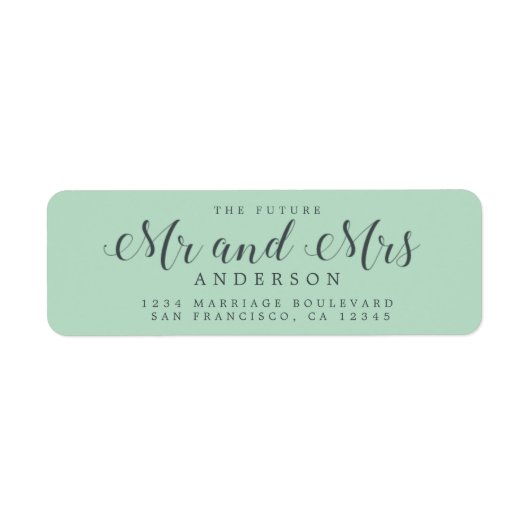 Chic Script Future Mr. Wedding Rücksendeadresse (Vorne)