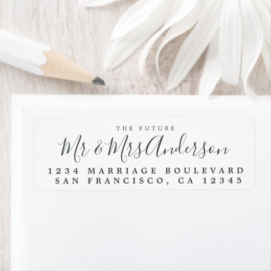 Chic Script Future Mr. Wedding Rücksendeadresse (Insitu)