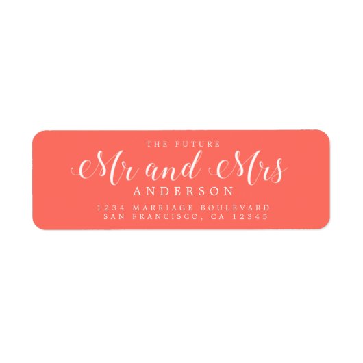 Chic Script Future Mr. Wedding Rücksendeadresse (Vorne)