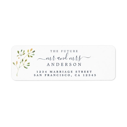 Chic Script Future Mr. Wedding Rücksendeadresse (Vorne)