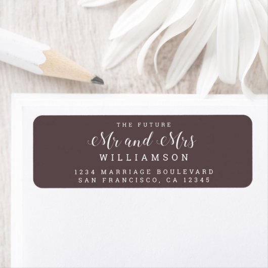 Chic Script Future Mr. Wedding Rücksendeadresse (Insitu)