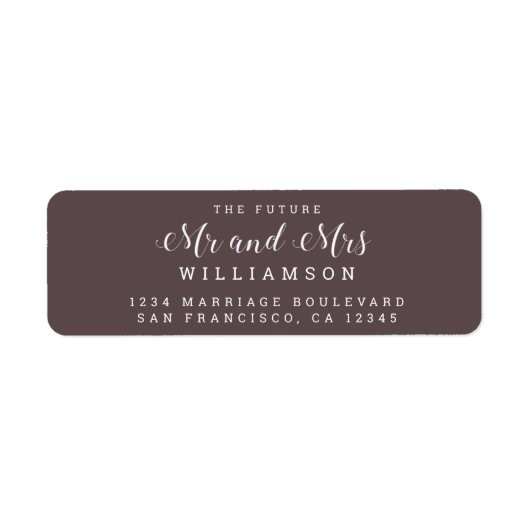 Chic Script Future Mr. Wedding Rücksendeadresse (Vorne)