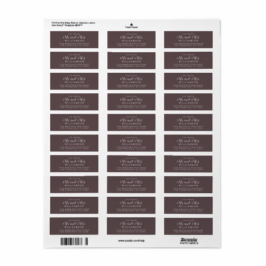 Chic Script Future Mr. Wedding Rücksendeadresse (Vorne)