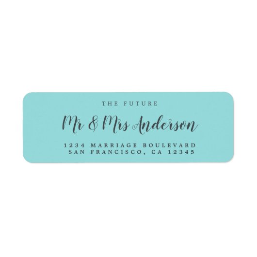 Chic Script Future Mr. Wedding Rücksendeadresse (Vorne)