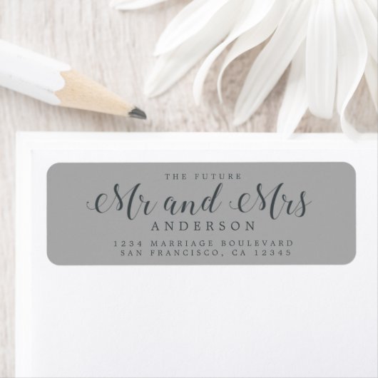 Chic Script Future Mr. Wedding Rücksendeadresse (Insitu)