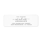 Chic Script Future Mr. Wedding Rücksendeadresse (Vorne)