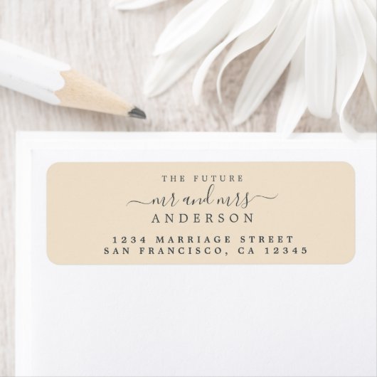 Chic Script Future Mr. Wedding Rücksendeadresse (Insitu)