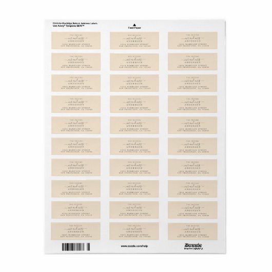 Chic Script Future Mr. Wedding Rücksendeadresse (Vorne)