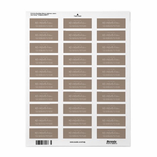 Chic Script Future Mr. Wedding Rücksendeadresse (Vorne)