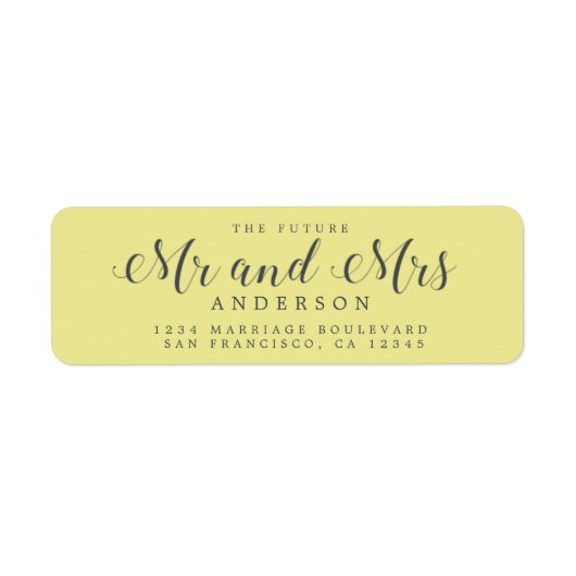 Chic Script Future Mr. Wedding Rücksendeadresse (Vorne)