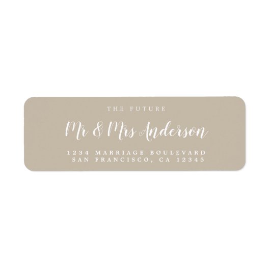 Chic Script Future Mr. Wedding Rücksendeadresse (Vorne)