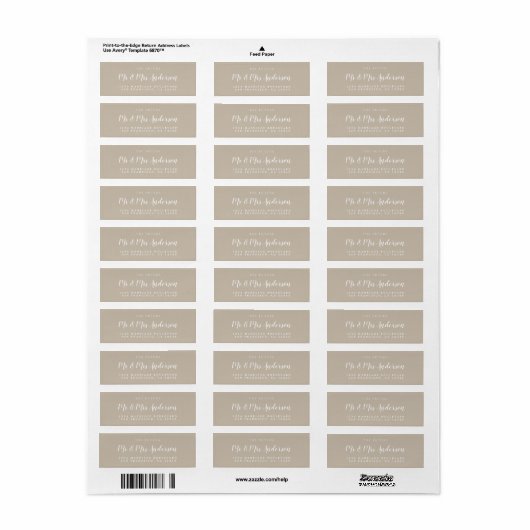 Chic Script Future Mr. Wedding Rücksendeadresse (Vorne)