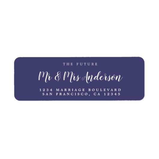 Chic Script Future Mr. Wedding Rücksendeadresse (Vorne)