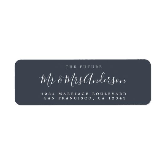 Chic Script Future Mr. Wedding Rücksendeadresse (Vorne)