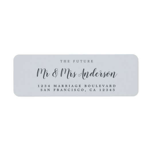 Chic Script Future Mr. Wedding Rücksendeadresse (Vorne)