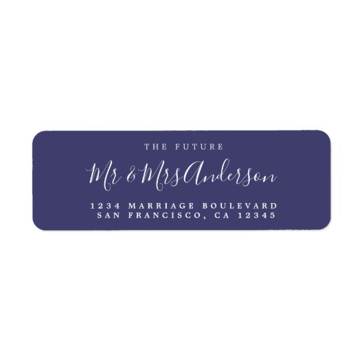 Chic Script Future Mr. Wedding Rücksendeadresse (Vorne)