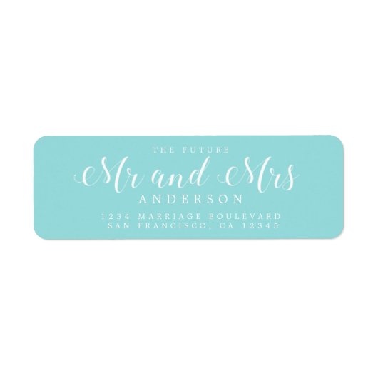 Chic Script Future Mr. Wedding Rücksendeadresse (Vorne)