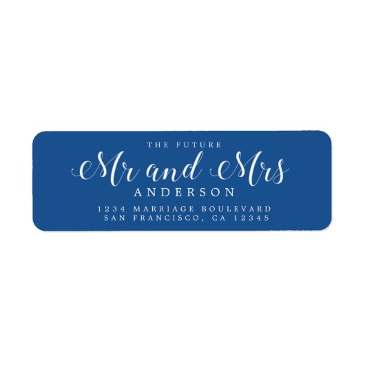 Chic Script Future Mr. Wedding Rücksendeadresse (Vorne)
