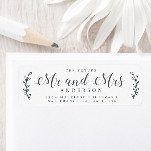 Chic Script Future Mr. Wedding Rücksendeadresse (Insitu)