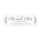 Chic Script Future Mr. Wedding Rücksendeadresse (Vorne)
