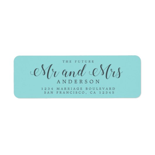 Chic Script Future Mr. Wedding Rücksendeadresse (Vorne)