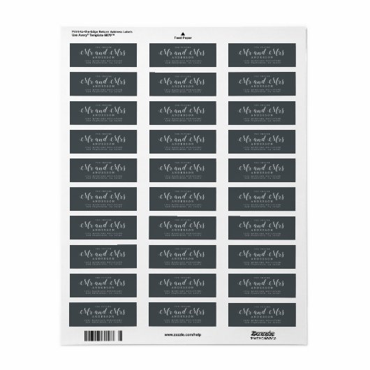 Chic Script Future Mr. Wedding Rücksendeadresse (Vorne)