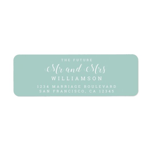 Chic Script Future Mr. Wedding Rücksendeadresse (Vorne)
