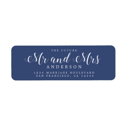Chic Script Future Mr. Wedding Rücksendeadresse (Vorne)