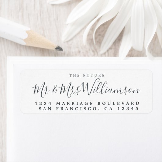Chic Script Future Mr. Wedding Rücksendeadresse (Insitu)