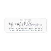 Chic Script Future Mr. Wedding Rücksendeadresse (Vorne)