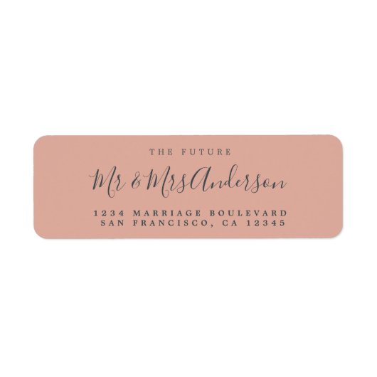 Chic Script Future Mr. Wedding Rücksendeadresse (Vorne)