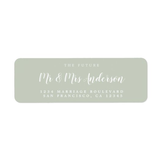 Chic Script Future Mr. Wedding Rücksendeadresse (Vorne)