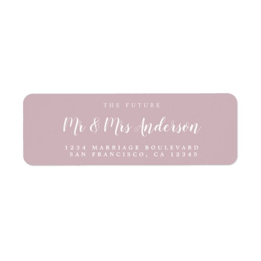 Chic Script Future Mr. Wedding Rücksendeadresse (Vorne)